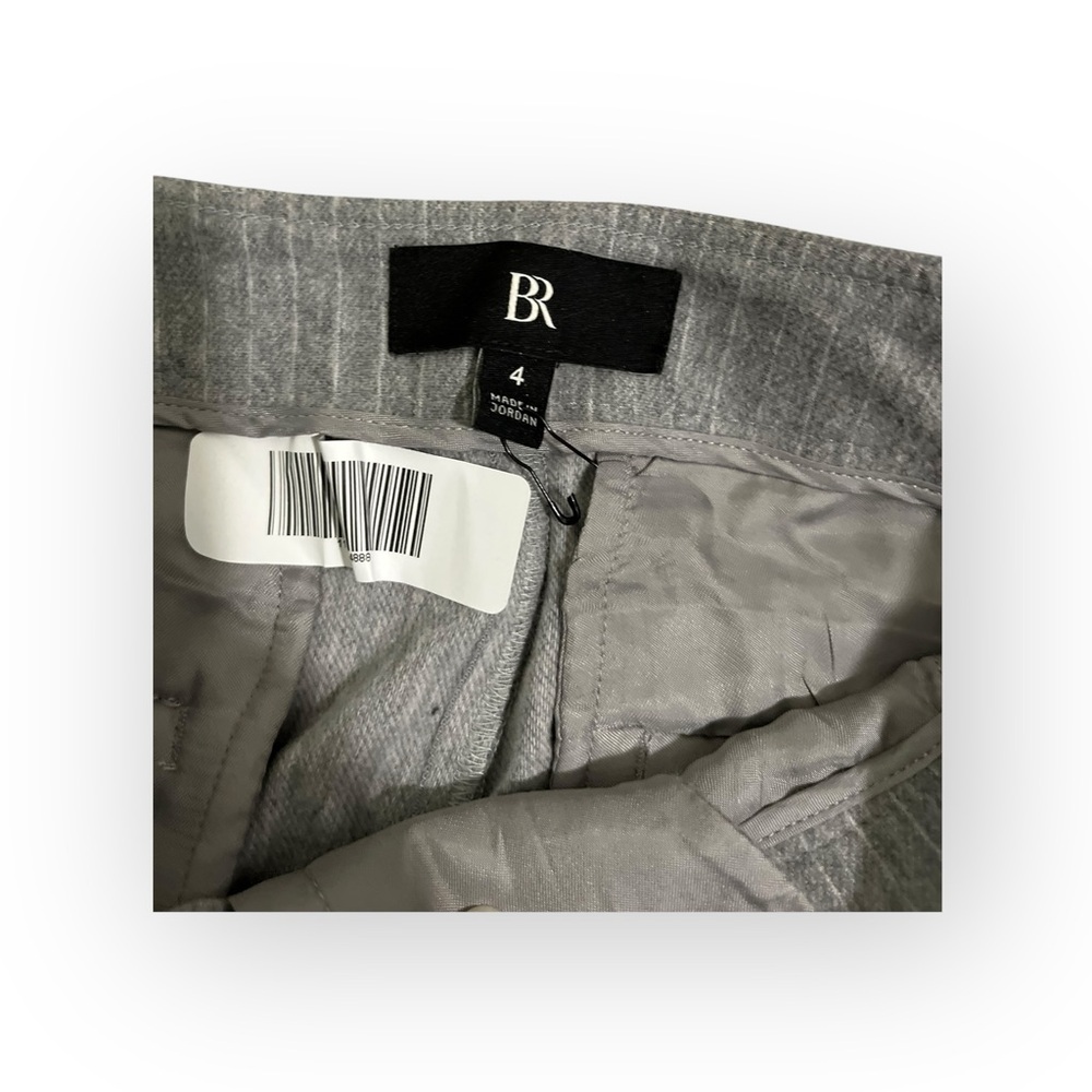NWOT Banana Republic Women's Classic Gray and White Pinstriped Trousers Size 4 - Picture 3 of 8